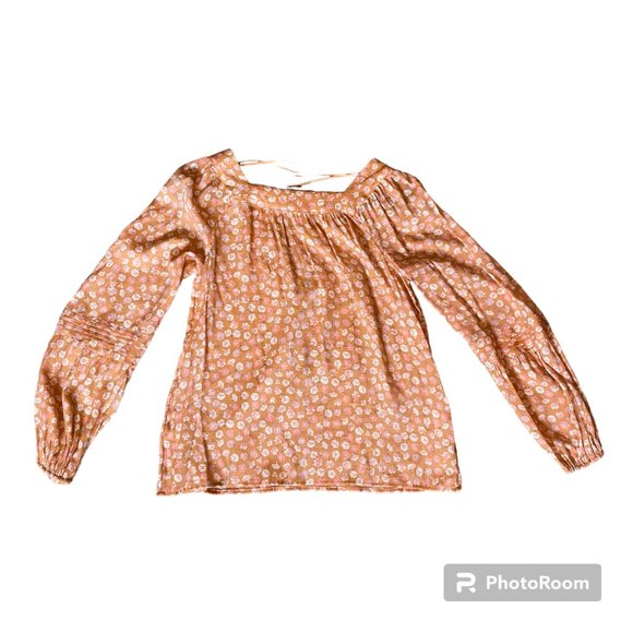 LAUREN CONRAD Boho Peasant Floral Blouse - Picture 2 of 3